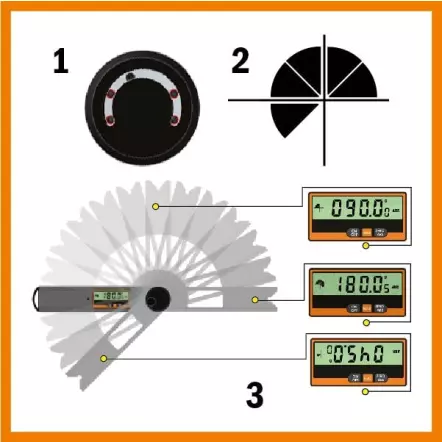 CMT DAF-001 Rapporteur d'angle numérique multifonctions