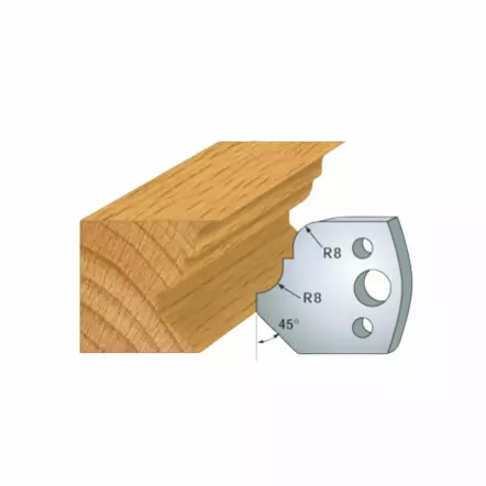 LEMAN - Moulure Pinocchio N°073 - Jeu de 2 Fers de toupie Hauteur 40