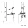HOLZPROFI - HBS630 Scie à ruban Professionnelle - Triphasé - 3700 W - 5CV (Hauteur/Largeur de coupe maxi. : 400 / 600mm) - 5