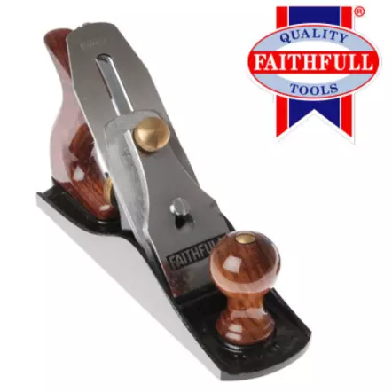 FAITHFULL - Grand Rabot à main professionnel en fonte N°4, 250 x 60 mm Largeur fer : 50 mm