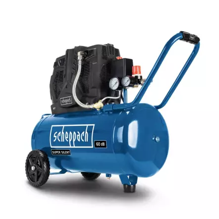 SCHEPPACH - HC51Si Compresseur d'air 50L Silencieux - 1500 W - 260L/min - Double cylindre