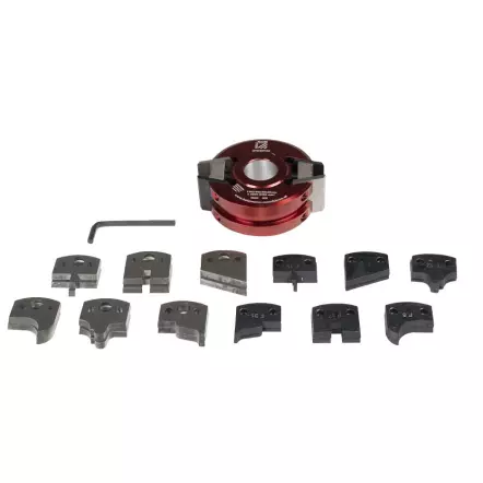 UNISET40 - Coffret Porte-outil universel pour toupie Alésage 30 - Hauteur 40 + 6 fers et contre-fers