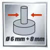 Défonceuse Einhell TC-RO1155E 1100W - Pour fraises de 6 et 8 mm - 2