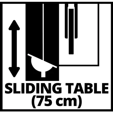 TE-CC 250 UF Table de sciage - 2000W - Hauteur de coupe maxi. 78mm - Lame 250 mm