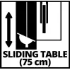 TE-CC 250 UF Table de sciage - 2000W - Hauteur de coupe maxi. 78mm - Lame 250 mm - 14