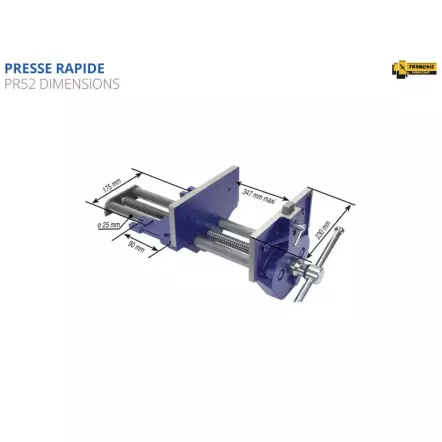 EMR Etablis menuisier avec presse avant à serrage rapide PR52