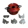 UNISET60 - Porte-outil universel pour toupie Alésage 30 - Hauteur 60 + 6 fers et contre-fers - 4