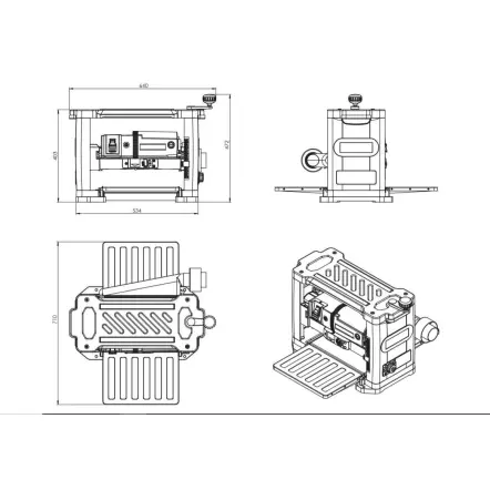 schema-technique-raboteuse-d-etabli-holzprofi-RE330