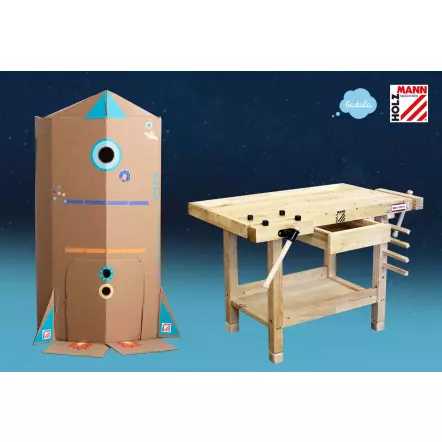 HOLZMANN - WB106MINI Établi de Menuisier en Bois pour Enfants