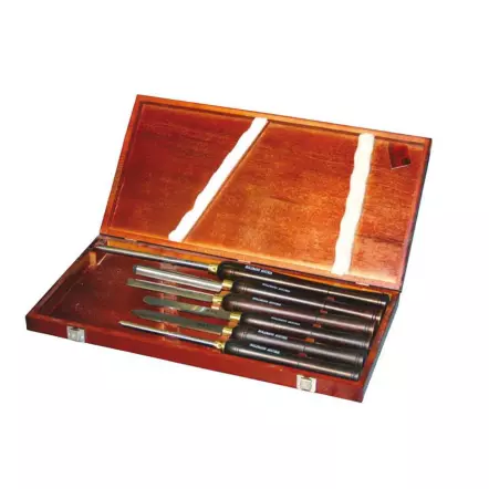 HOLZMANN - H6TLG - Coffret de 6 outils de tournage HSS