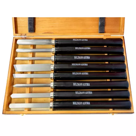 H8TLG - Coffret de 8 outils de tournage acier au chrome