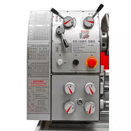 HOLZMANN - ED1000N Tour à Métaux Entre-Pointes 1000 mm - 400 V - Avec accessoires