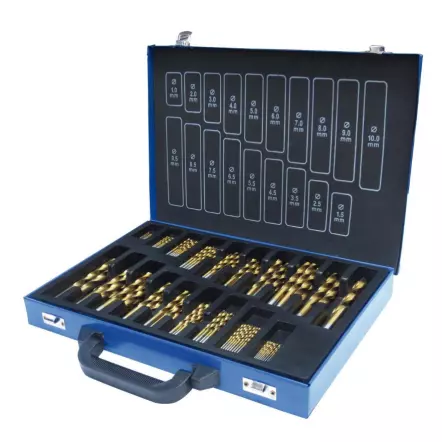 HOLZMANN - SPS170TIN Coffret 170 forets métal HSS TiN de 1 à 10 mm