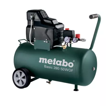 METABO - Basic 280-50 W OF Compresseur pneumatique 1700W - 8 bar - 50L - 130L / min