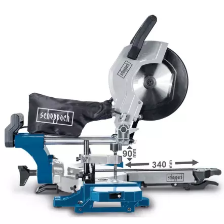 SCHEPPACH - HM110MP Scie à onglet Radiale Multimatériaux - 2000 W - Lame Ø 254mm