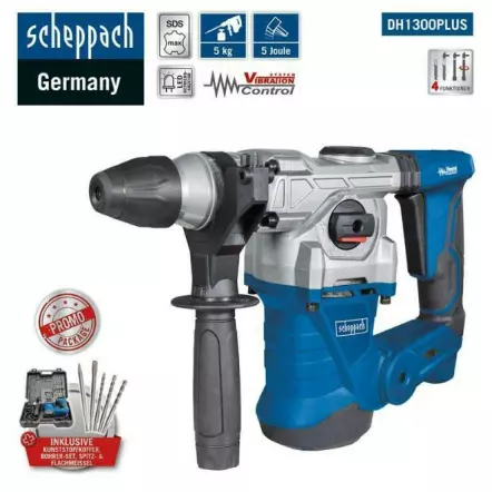 SCHEPPACH - DH1300PLUS - Perforateur 4 fonctions - 4500 coups/min - 1250 W