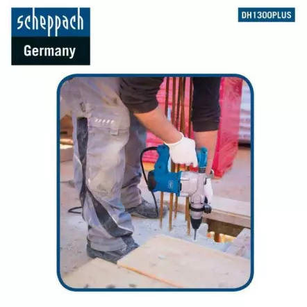 SCHEPPACH - DH1300PLUS - Perforateur 4 fonctions - 4500 coups/min - 1250 W