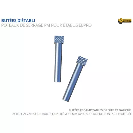 EBPRO Établi Bricoleur avec 2 Presses horizontales PH24 et poteaux de serrage PM