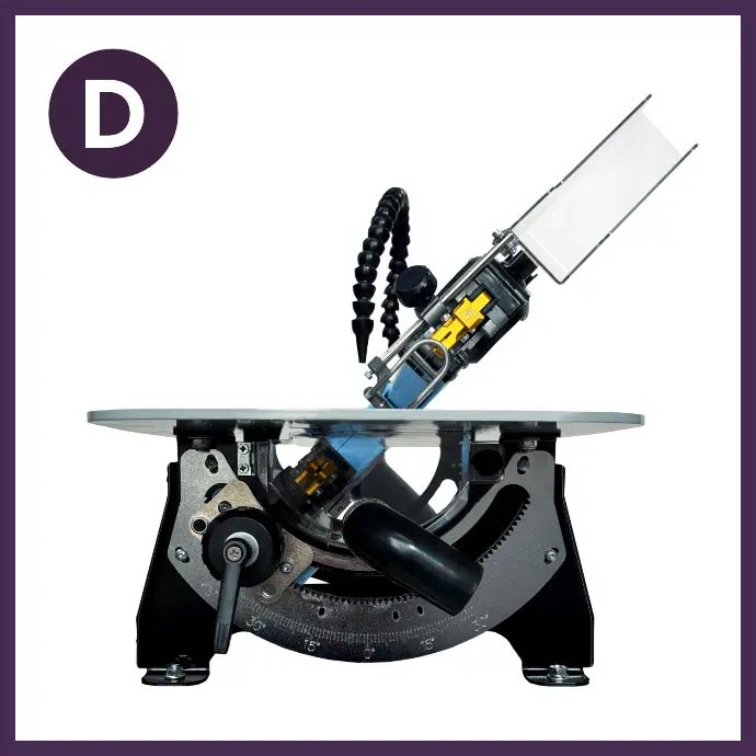 Tête de coupe inclinable