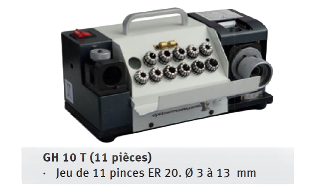 Accessoires fournis avec l'affuteuse GH10T