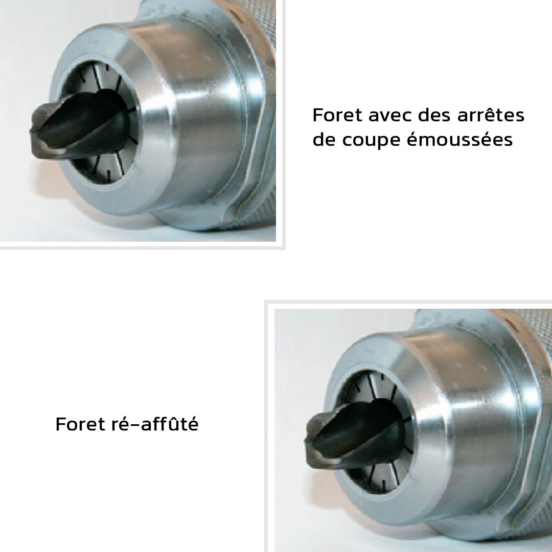 Exemple résultat d'affûtage avec le GH10T Optimum