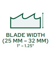 Capacité d'affutage des lames de 25 à 32 mm de large